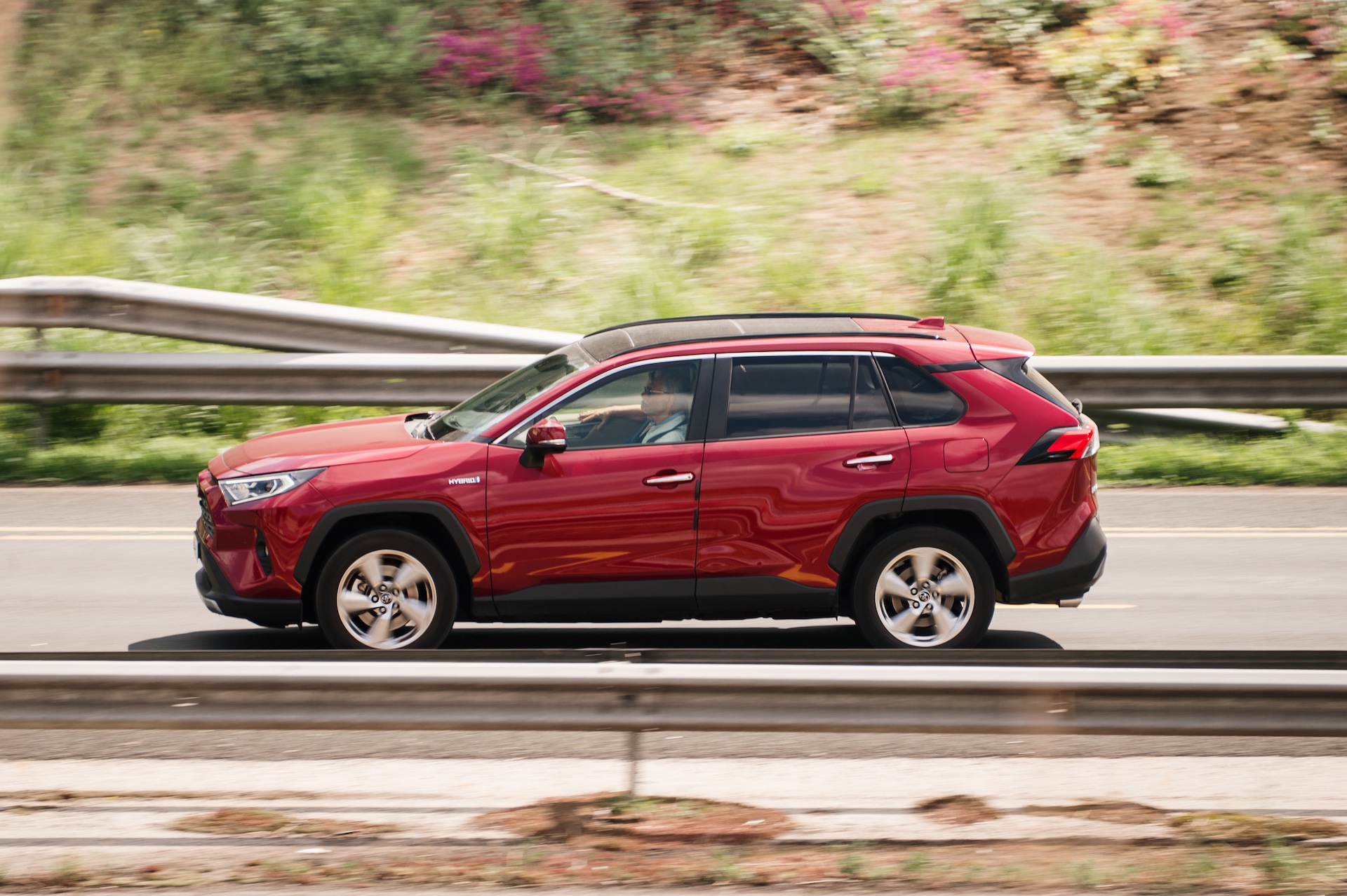 A Toyota RAV 4 on a highway
