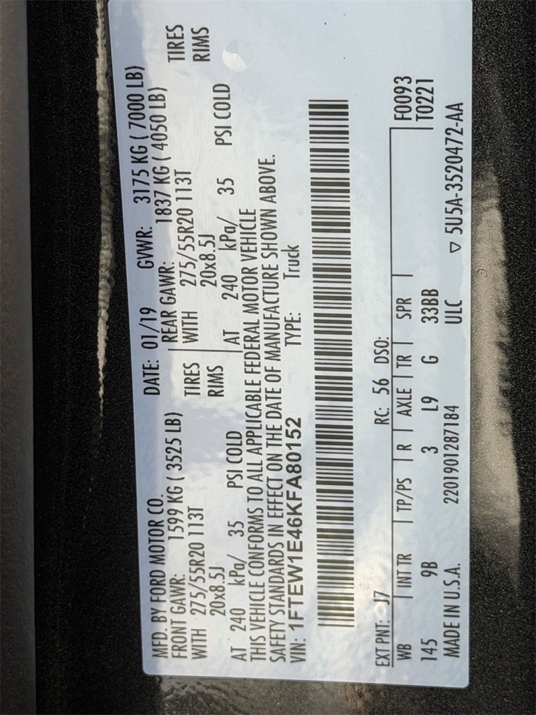 2019 Ford F-150 Platinum