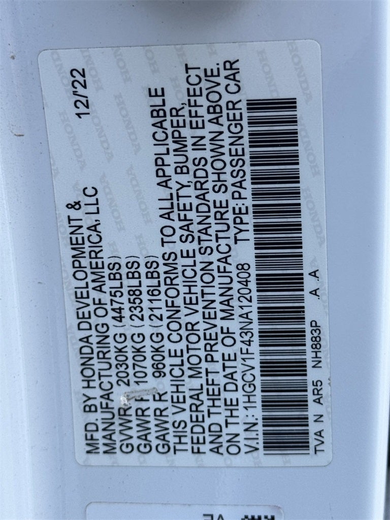 2022 Honda Accord Sport Special Edition