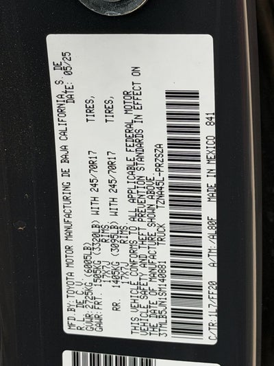 2025 Toyota Tacoma SR5