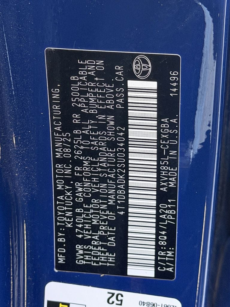 2025 Toyota Camry XLE