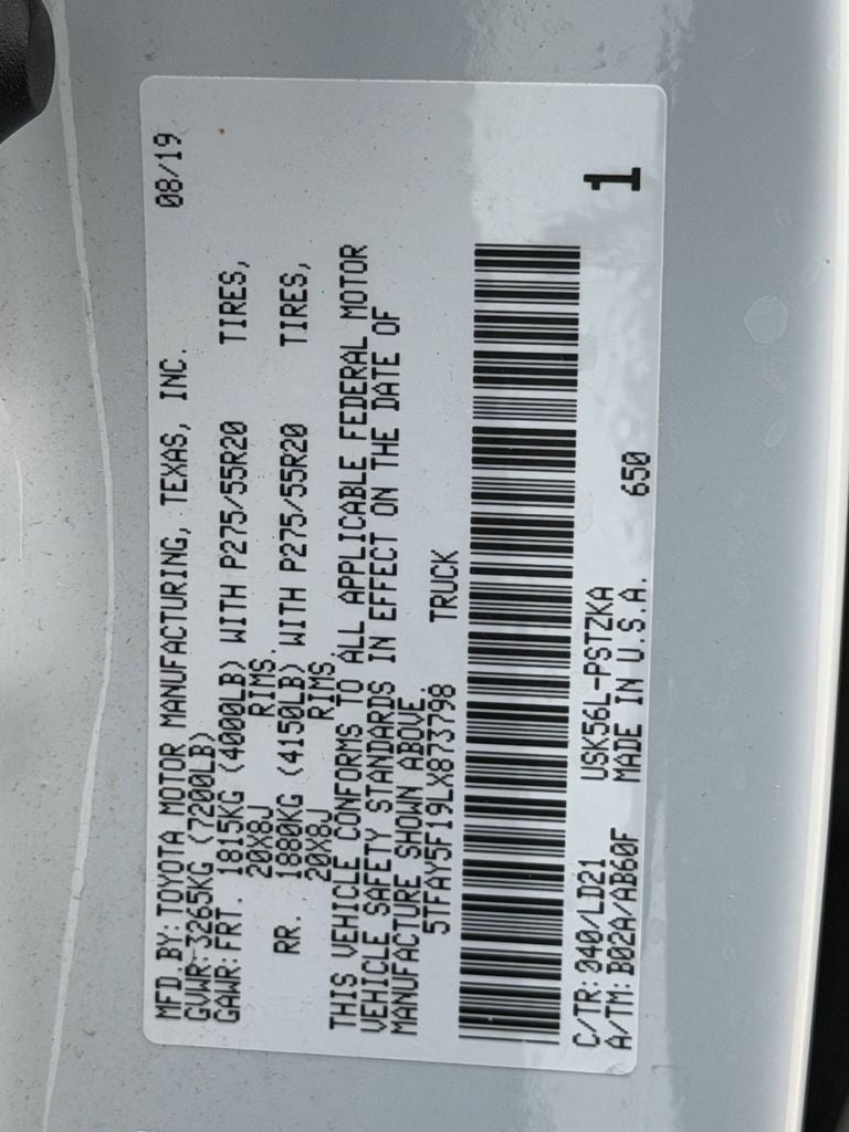 2020 Toyota Tundra 1794 5.7L V8