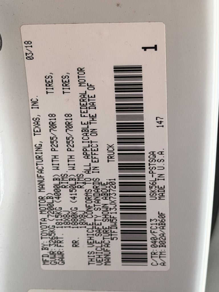 2018 Toyota Tundra SR5 CrewMax