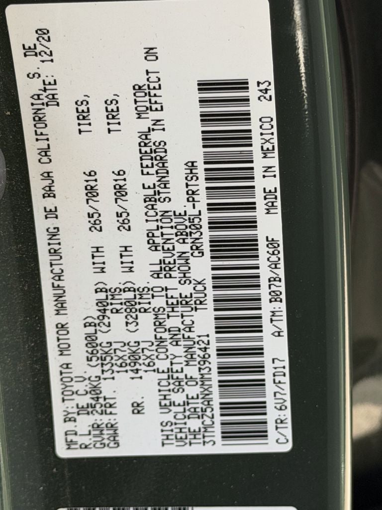 2021 Toyota Tacoma TRD Off-Road V6