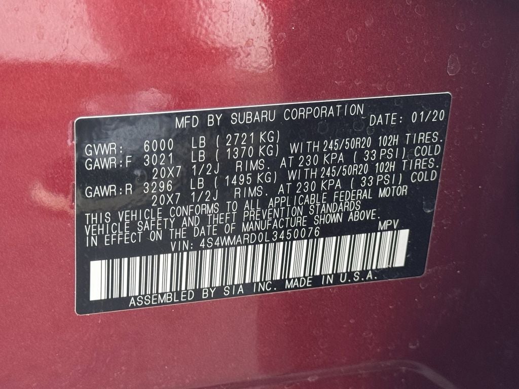 2020 Subaru Ascent Touring