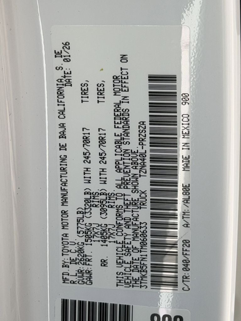 2026 Toyota Tacoma SR5