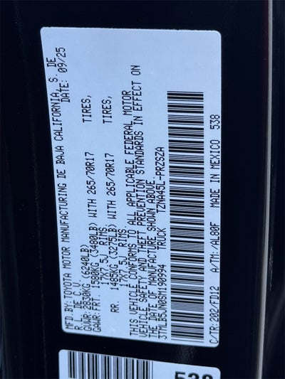 2025 Toyota Tacoma TRD Off-Road