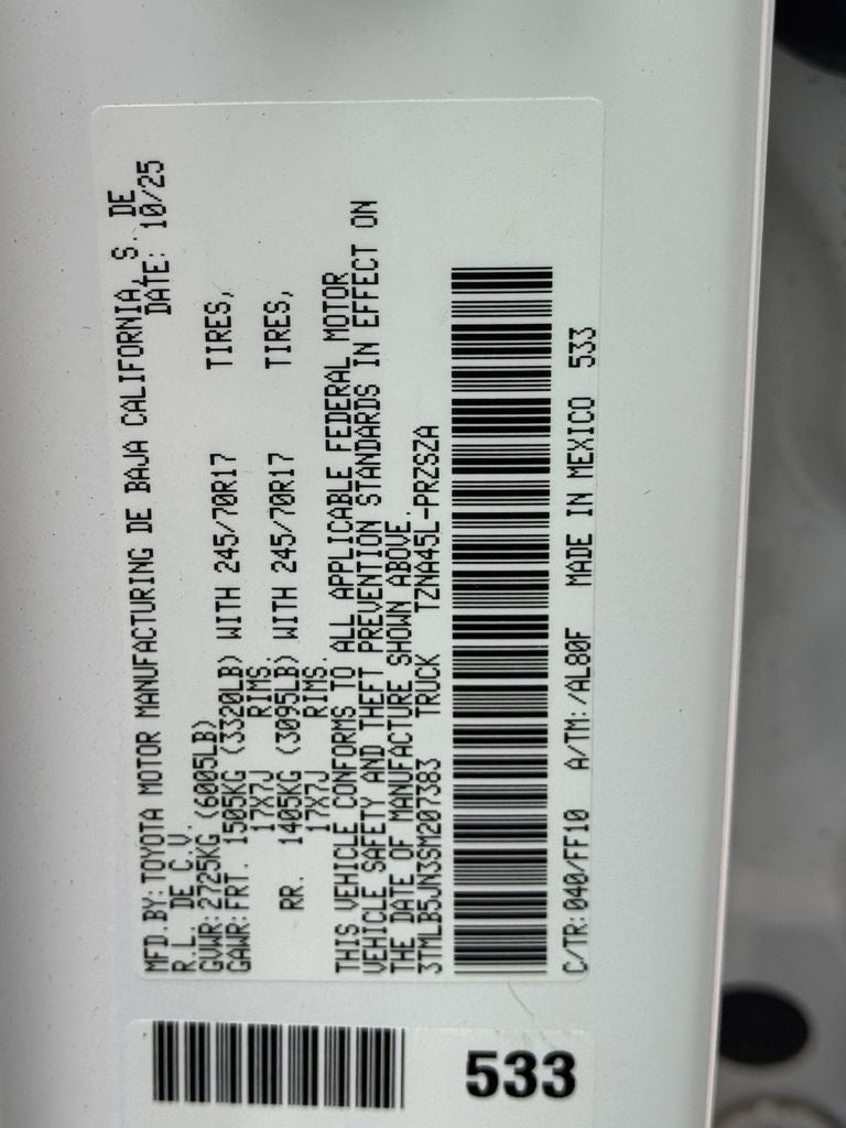 2025 Toyota Tacoma SR5