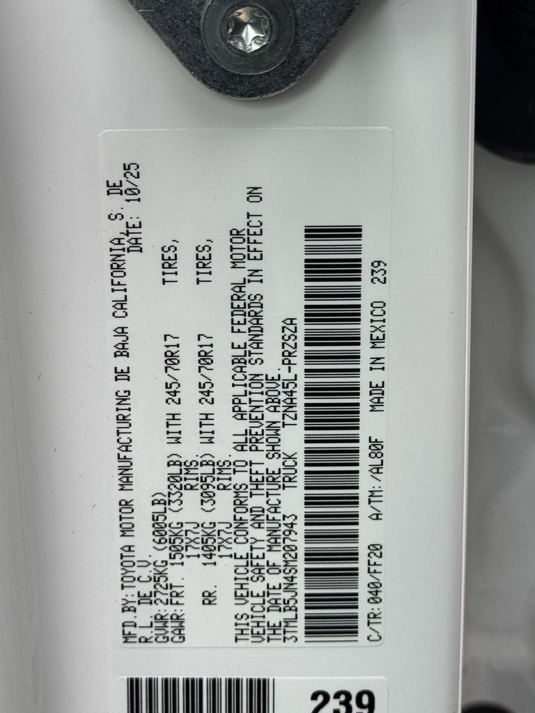 2025 Toyota Tacoma SR5