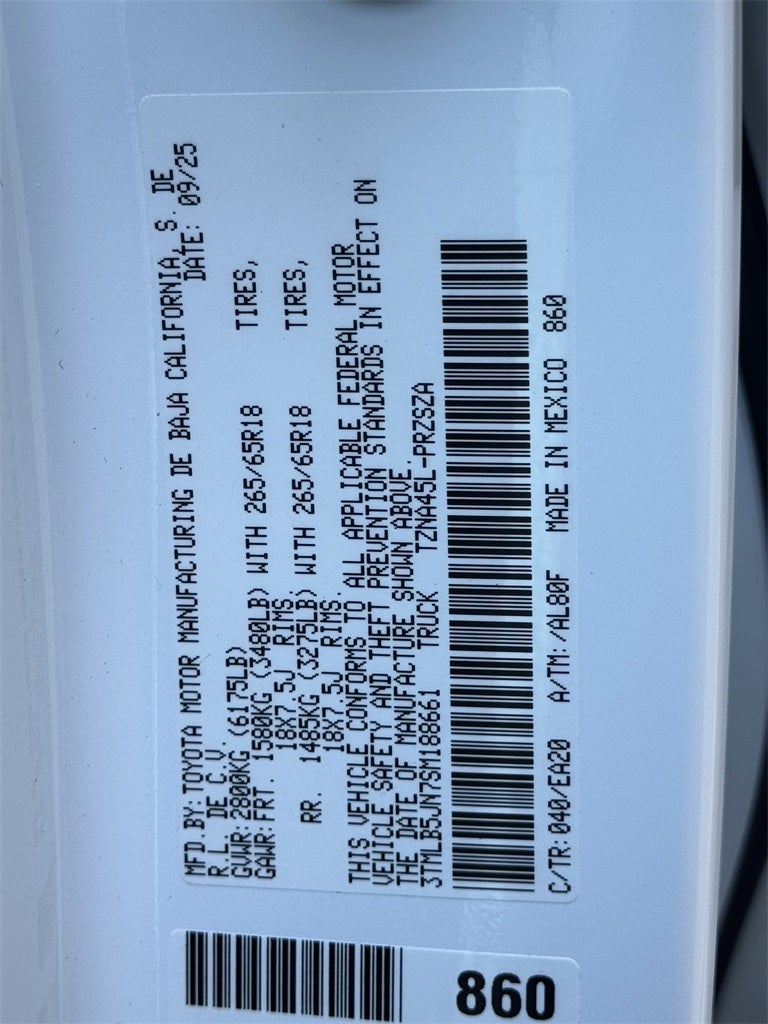 2025 Toyota Tacoma TRD Sport