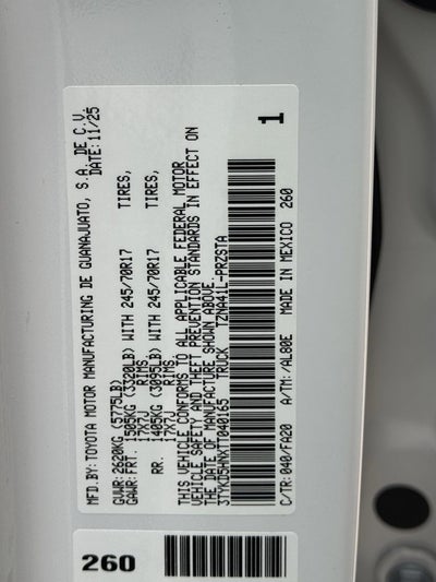 2026 Toyota Tacoma SR