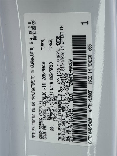 2025 Toyota Tacoma i-FORCE MAX Tacoma TRD Off-Road