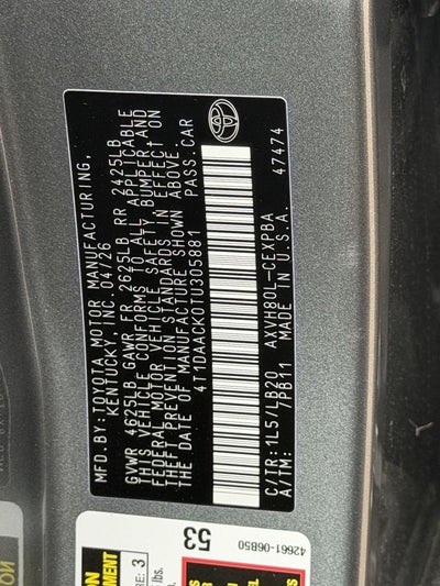 2026 Toyota Camry XSE