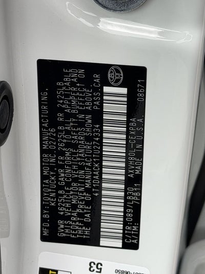 2026 Toyota Camry XSE