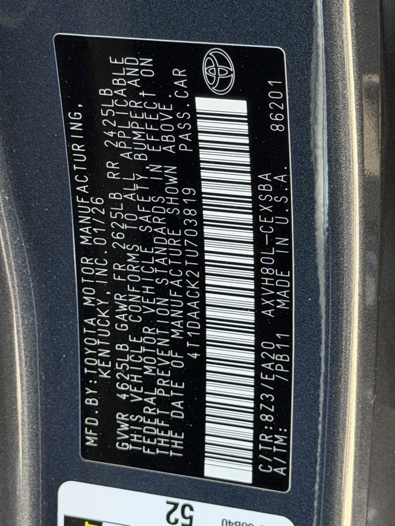 2026 Toyota Camry SE