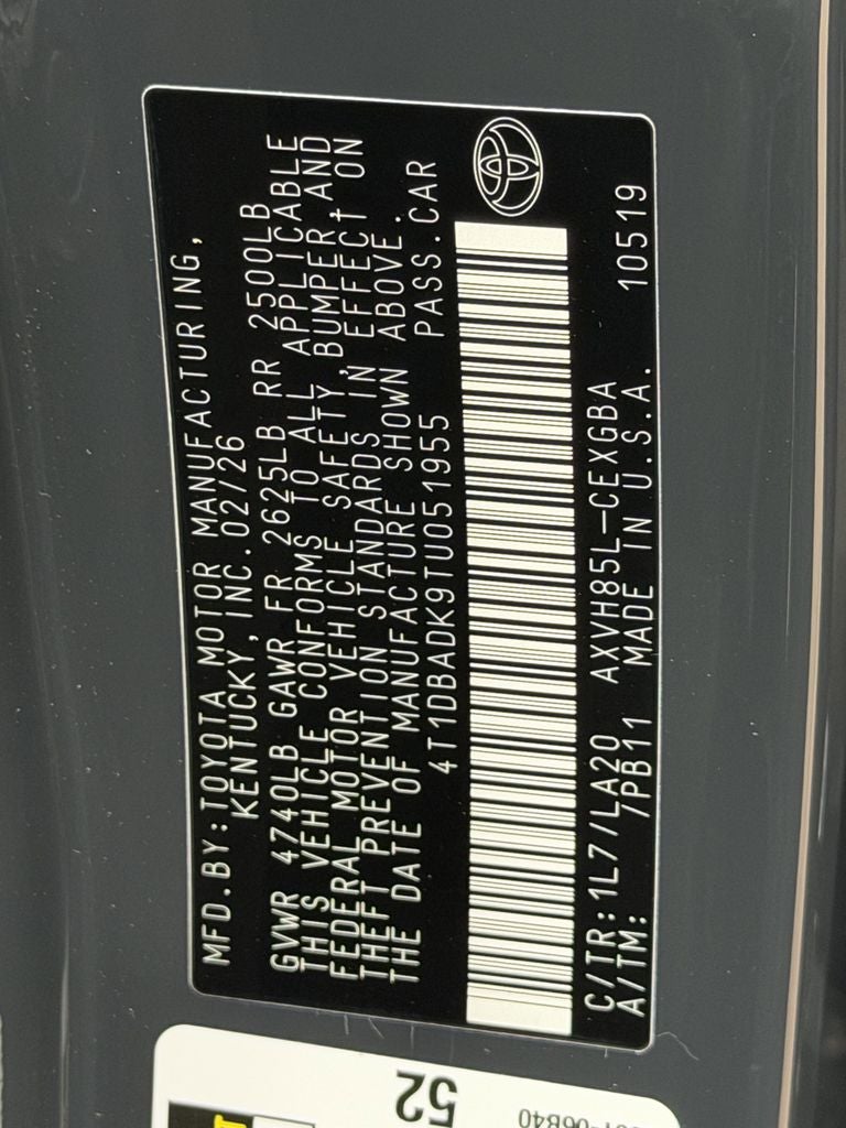 2026 Toyota Camry XLE AWD