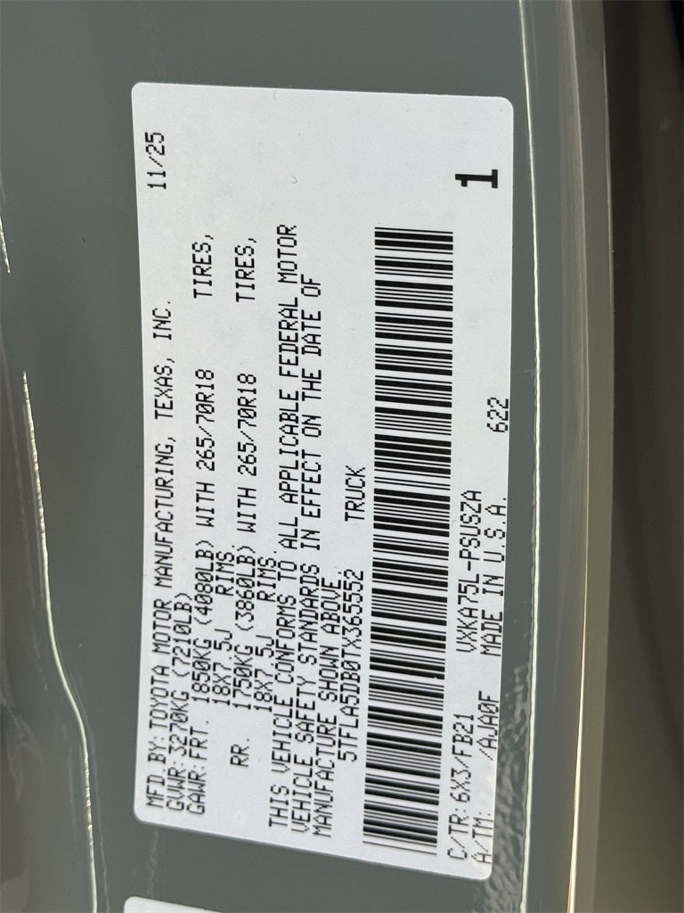 2026 Toyota Tundra SR5