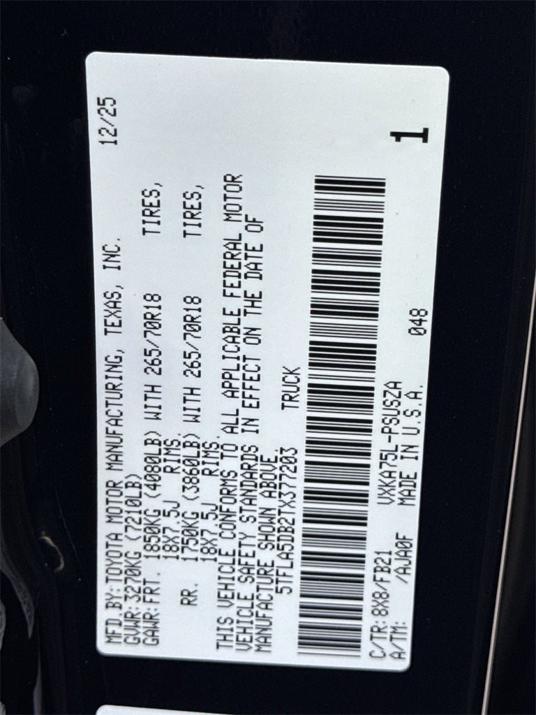 2026 Toyota Tundra SR5