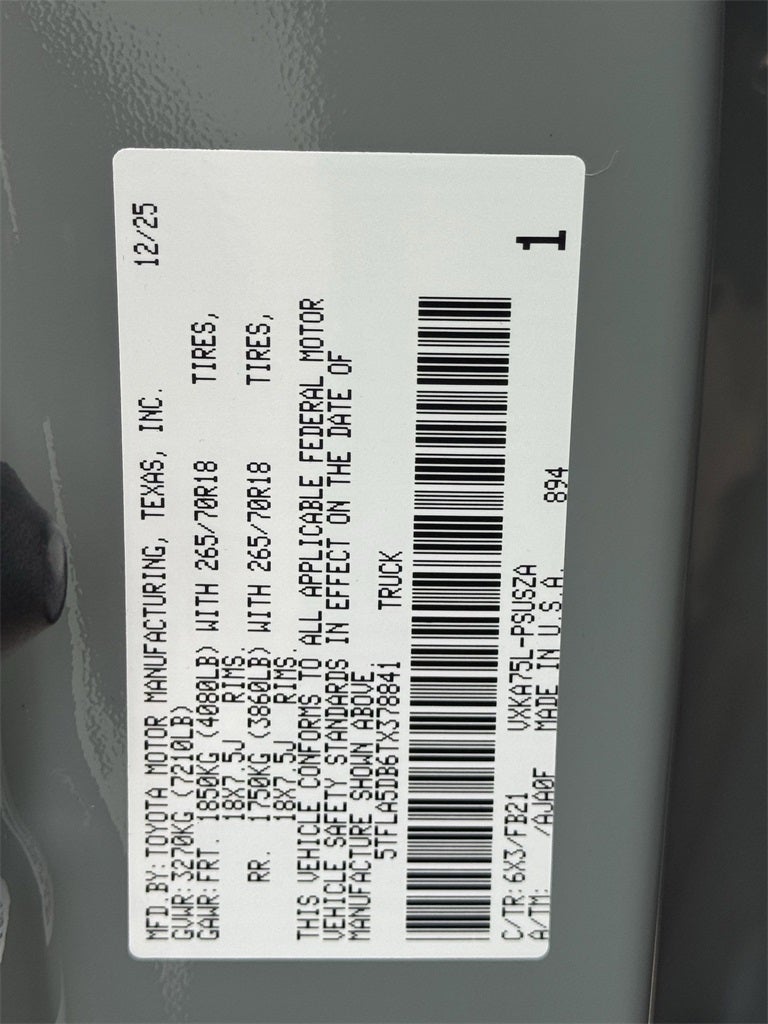 2026 Toyota Tundra SR5