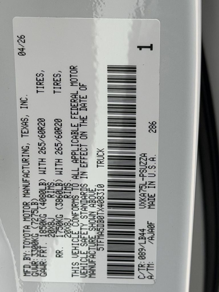 2026 Toyota Tundra 1794 Edition