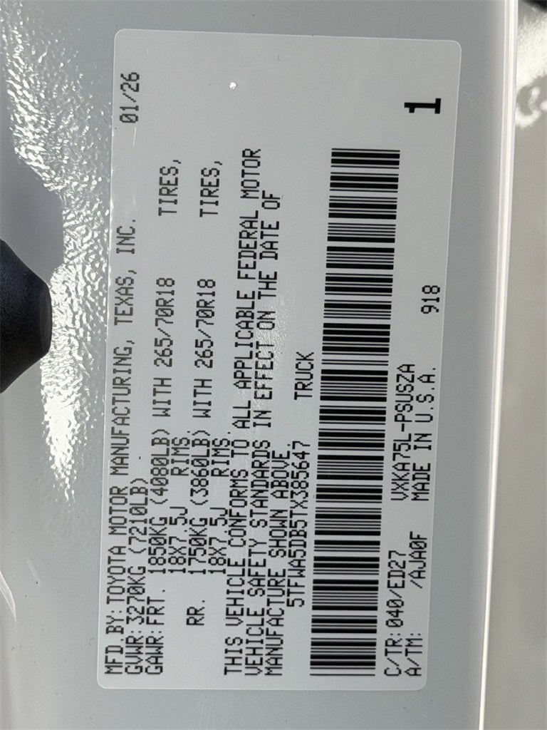 2026 Toyota Tundra SR5