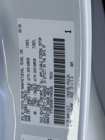 2026 Toyota Tundra Limited
