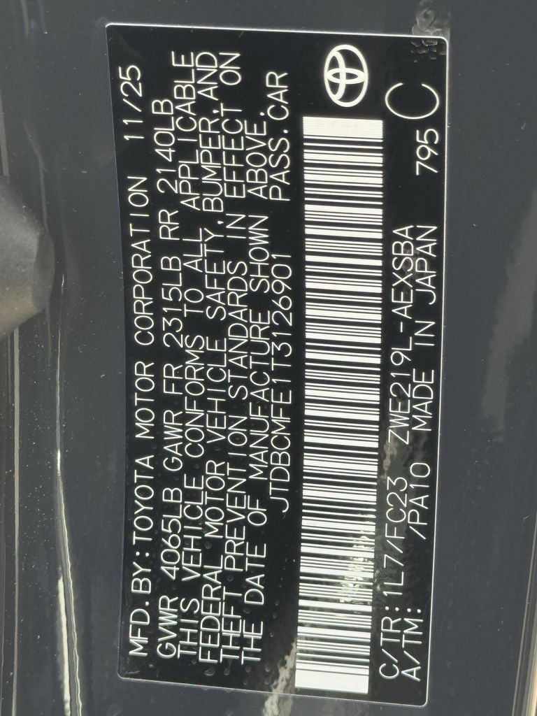 2026 Toyota Corolla Hybrid SE