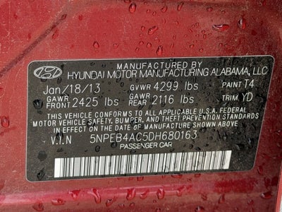 2013 Hyundai Sonata GLS PZEV