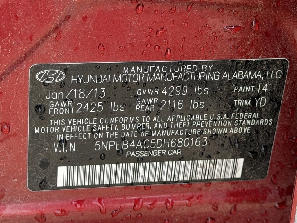 2013 Hyundai Sonata GLS PZEV