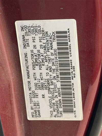 2001 Toyota Tundra Ltd