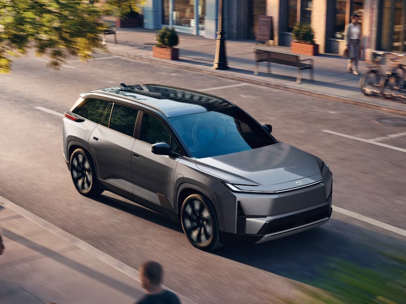 2027 Toyota Highlander on the city streets