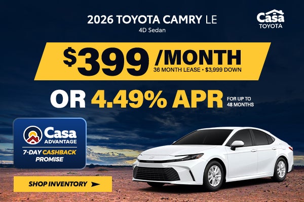 2026 Toyota Camry LE 4D Sedan