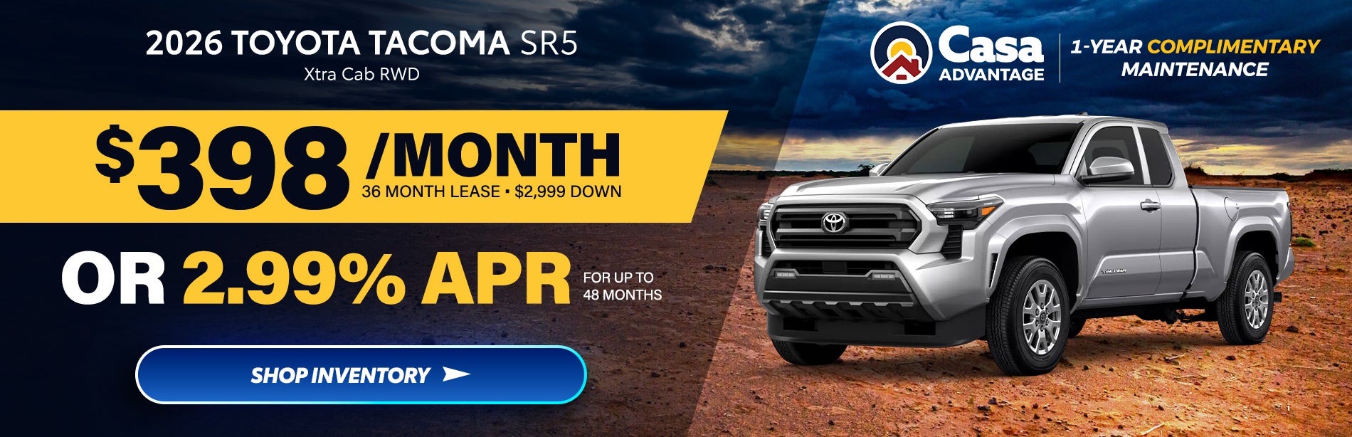 2026 Toyota Tacoma SR5 Xtra Cab RWD