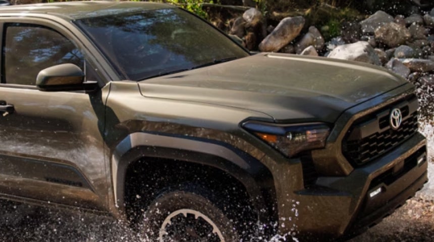 Toyota SUV driving on water