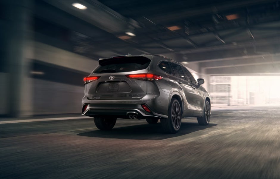 Rear view of Toyota Highlander